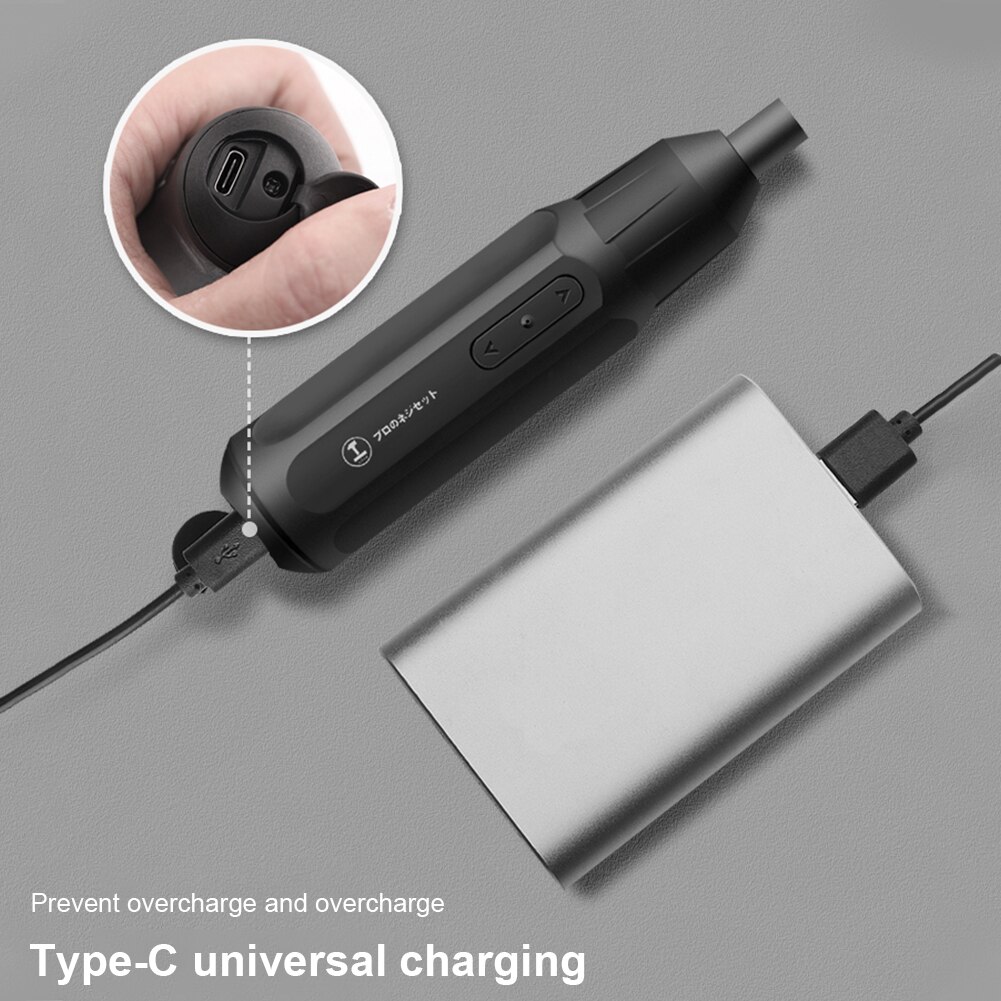 4.8V 850mAh Electric Screwdriver Rechargeable Portable Cordless Screwdriver Dual Directions With 2 Hex Screwdriver Bits Tool Set