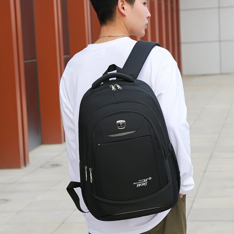 Nylon Men's Laptop Backpack Trendy Casual Backpacks Large Capacity Student School Bags Simple Daily Book Bag