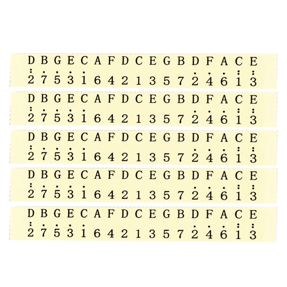 5pcs Kalimba Musical Scale Stickers Practical Kalimba Musical Sound Labels Sticker for Beginner Musical Instrument Supplies