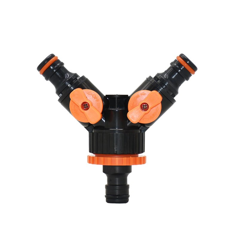 Drip irrigation 2-way Garden tap water splitter Female 1/2 3/4 1inch garden hose Y splitter watering adjustable switch 1pcs
