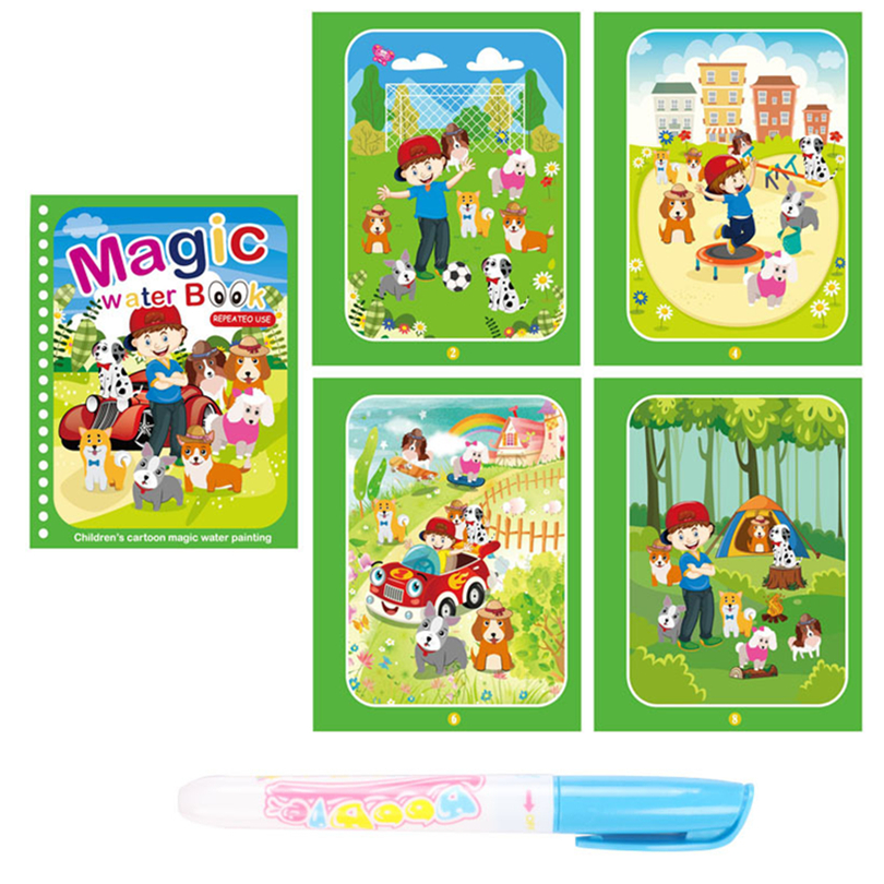 LOLEDE Magic Water Drawing Book Coloring Book Doodle Magic Pen Painting Drawing Notebooks Kids Birthday Christmas Year: 43