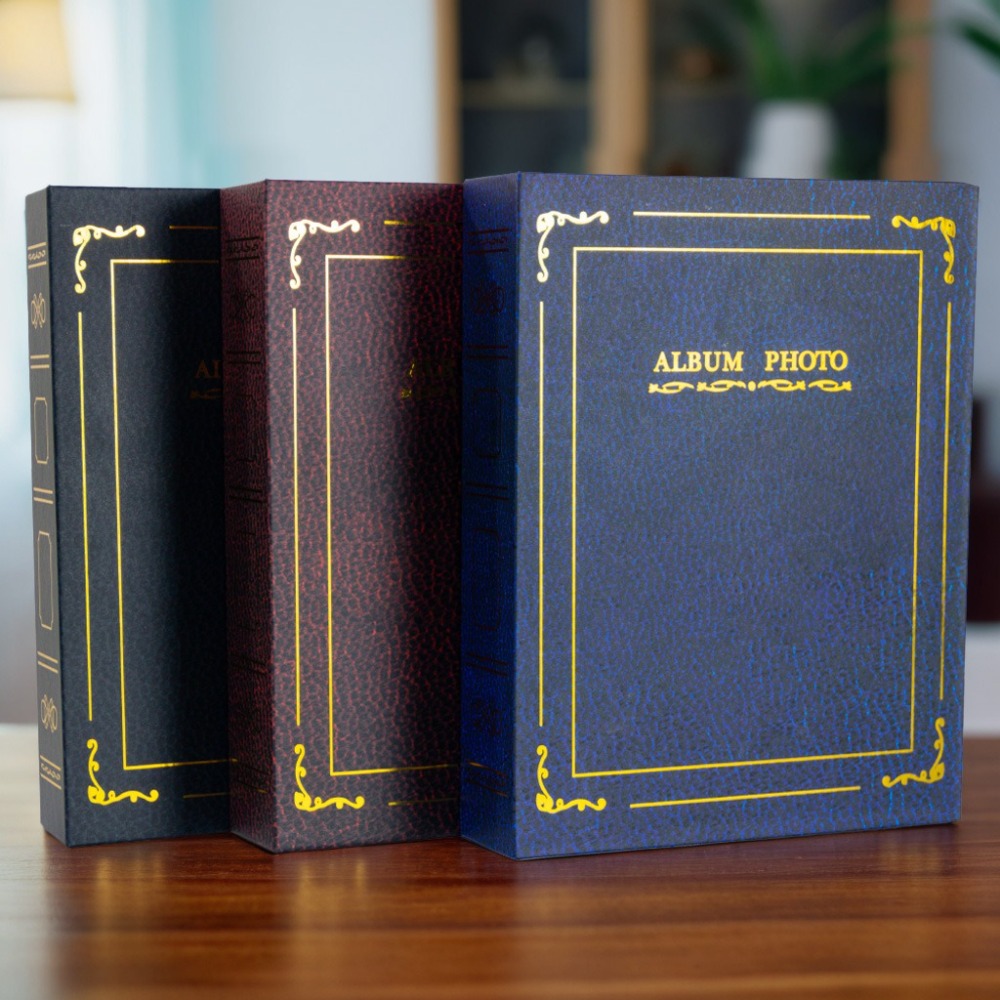 Nuevos álbumes de fotos artísticos de 6 pulgadas, familia, 100 fotos, 10x15Cm, almacenamiento de fotos de imágenes, cubierta de PU Retro clásica, colección de álbumes intersticiales