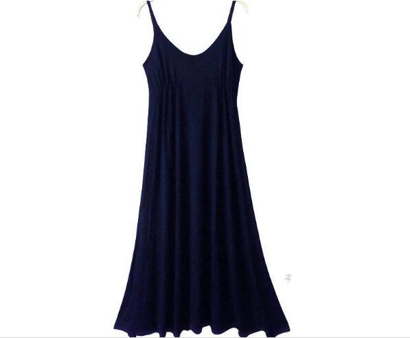 Sommer natkjole kvinder sexet ærmeløs slynge natkjole kvinder & #39 ;s nattøj kjole bomuld sovetøj kvindelig hjemme nat skjorte: Blå