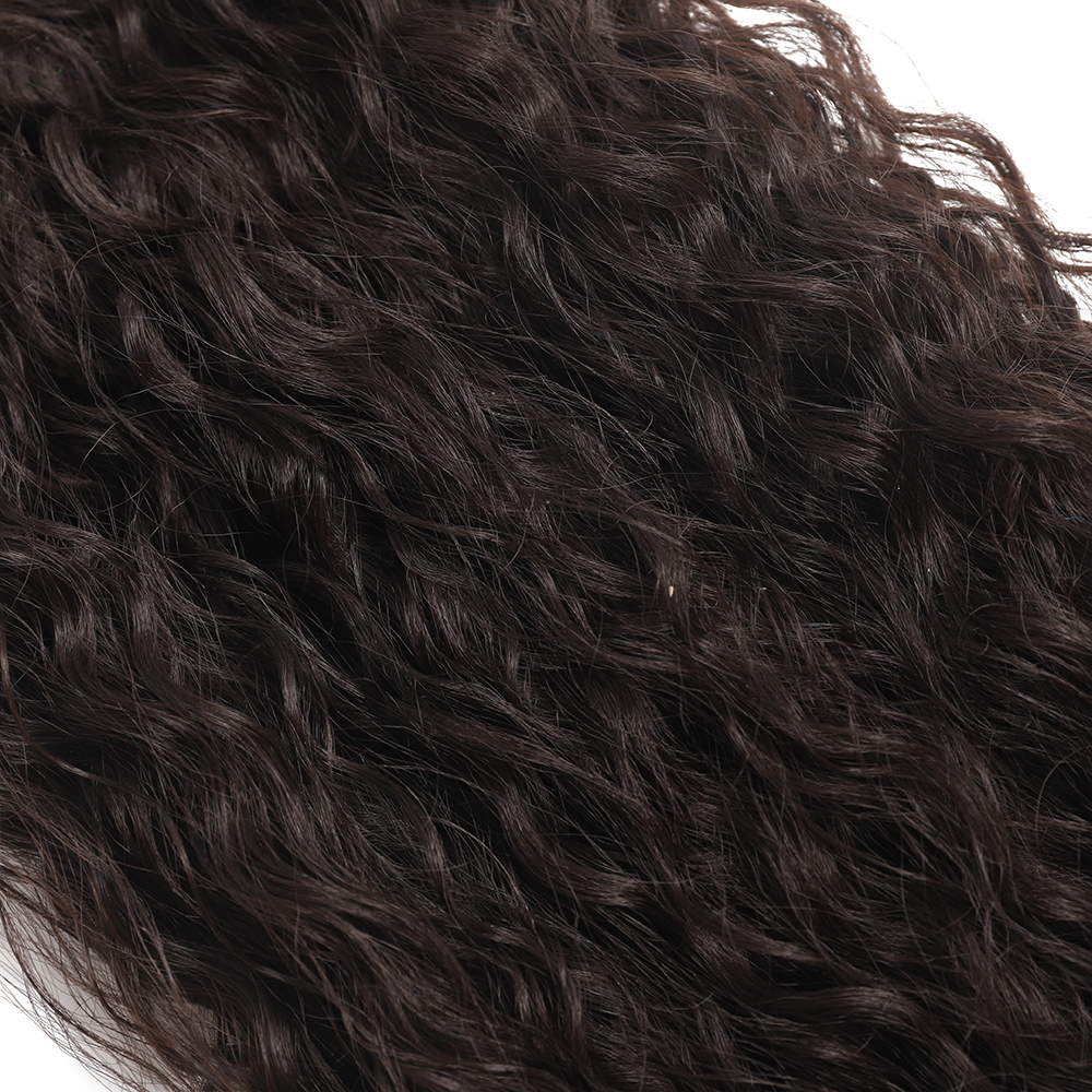 Synthetic Curly Hair Bundles Water Wave Hair Extension 1PCS/Pack 50g red-orange Color Gold Heat Resistant Fiber Kinky Curly Hair: 1B/30HL / 26inches