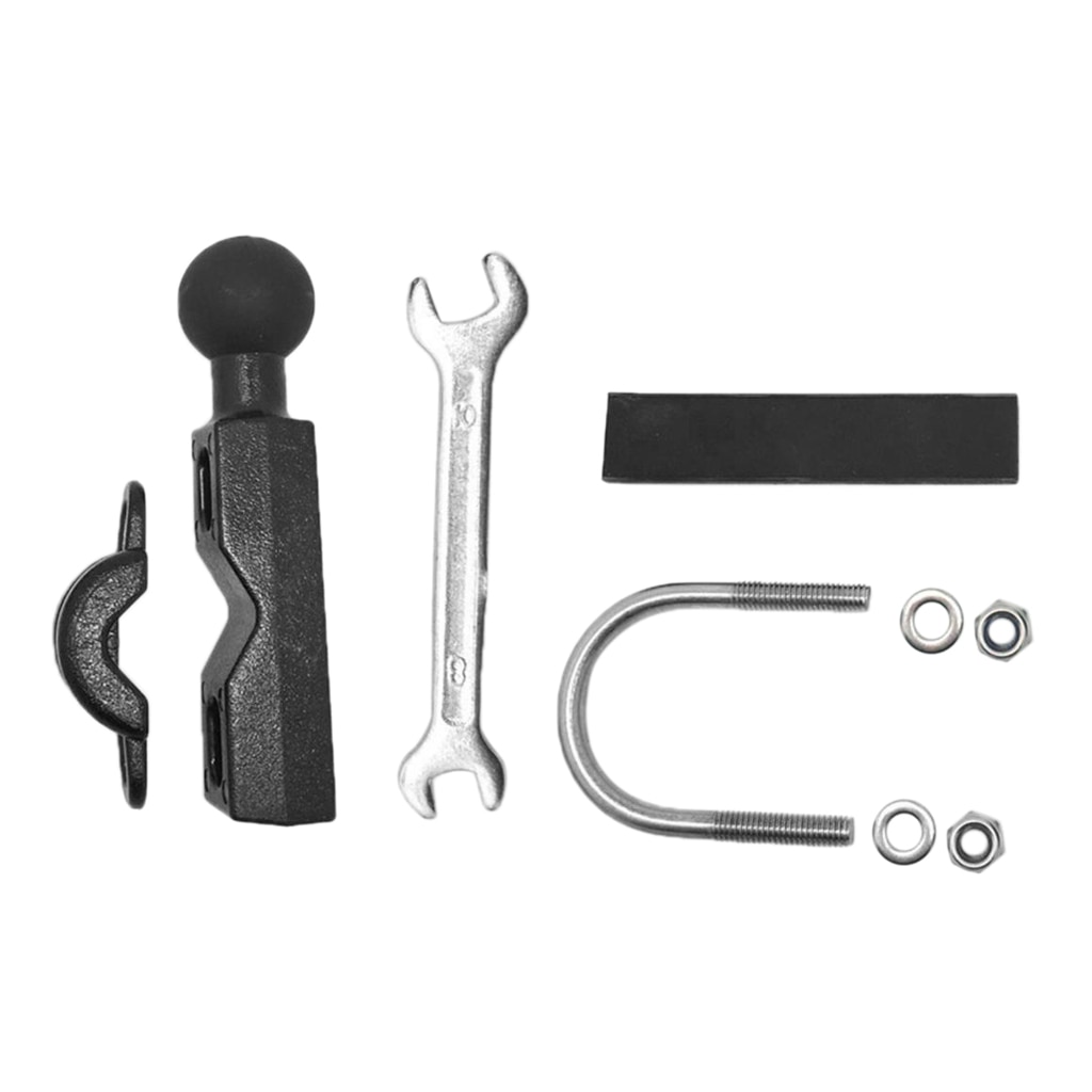 Motorcycle Bike Handlebar U-Bolt Clamp Base 25mm 1" Ball Mount