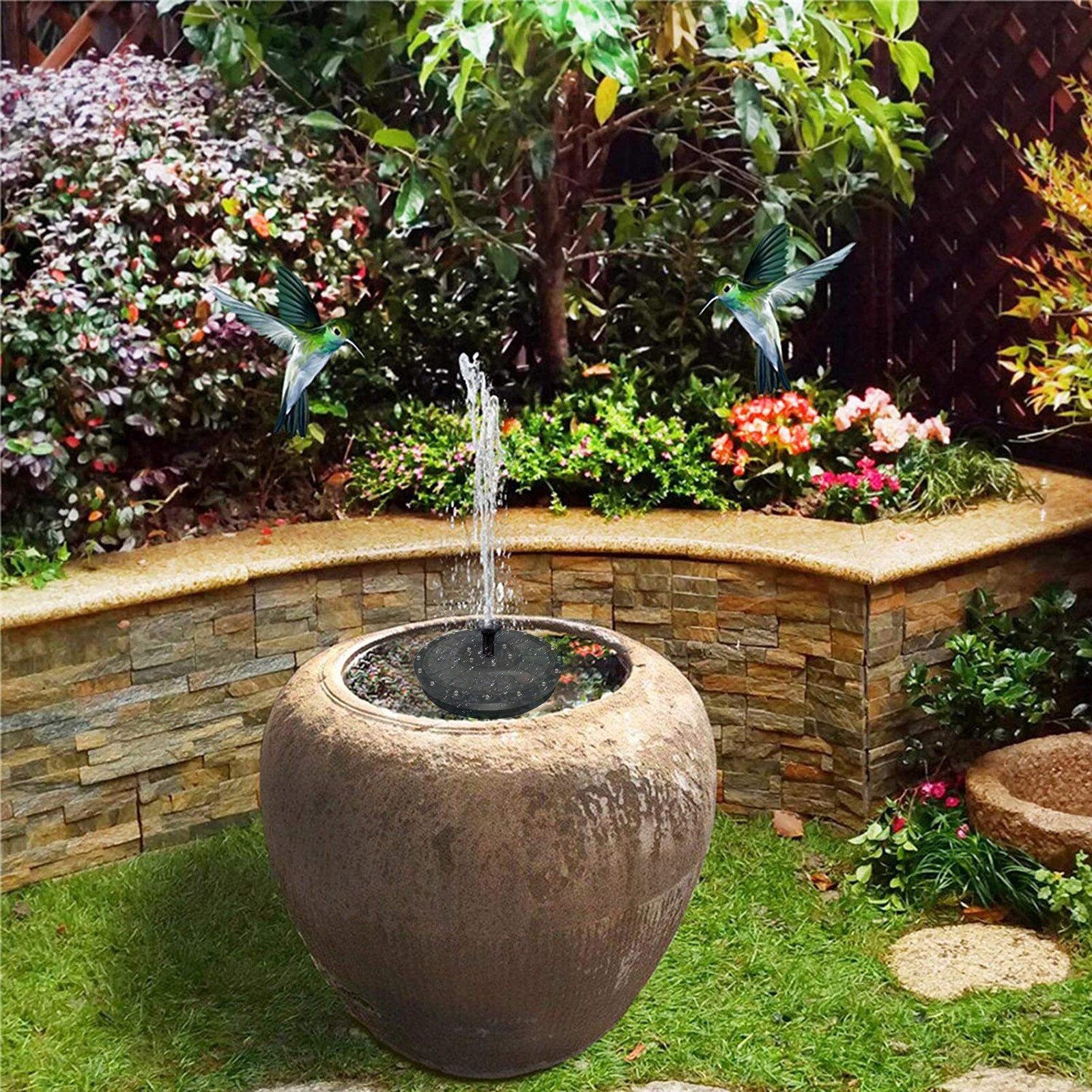 24led Solar Fontein Pomp Draagbare Drijvende Zonne-energie Fontein Pomp Voor Vogelbad Achtertuin Vijver Zwembad Decor