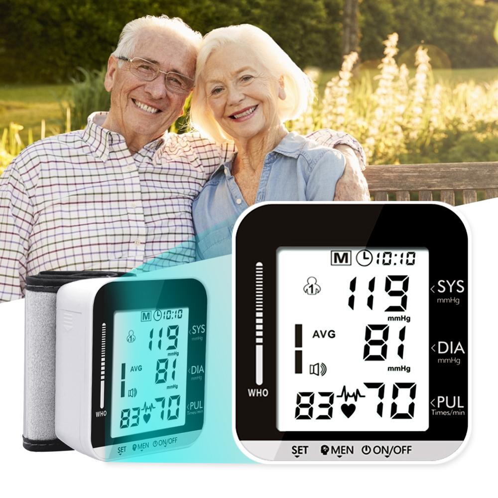 Protable Sphygmomanometer Tonometer Digital Wrist Blood Pressure Monitor Heart Rate Meter mechanical tonometer Tensiometro
