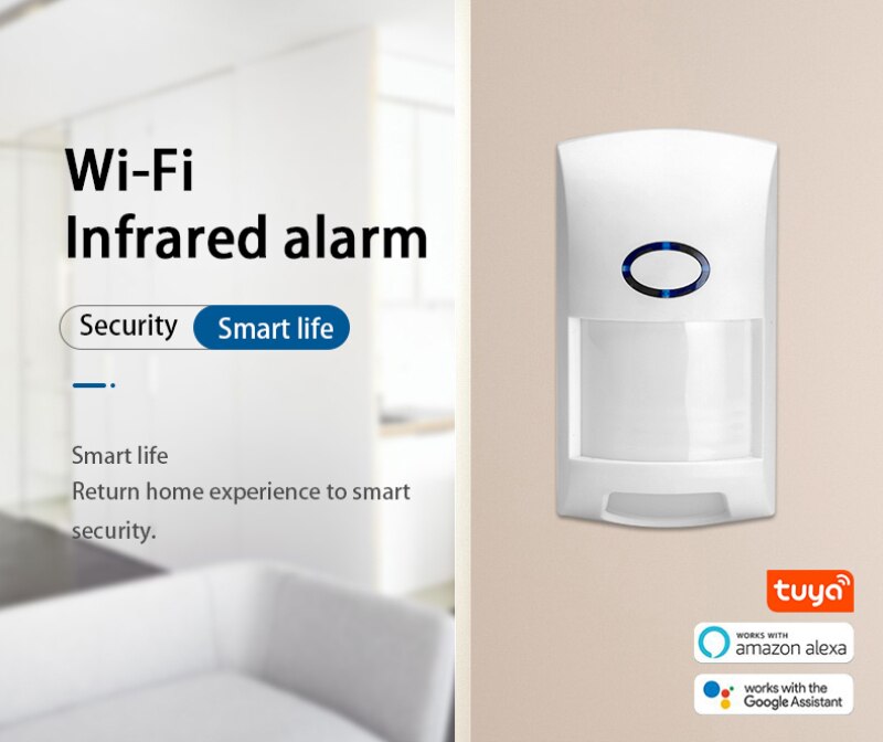 Tuya Smart WiFi-IR Detector 110 ° weitwinkel Motion Sensor Remote Alarm Smart Leben APP-zeit Überwachung Home Security Status