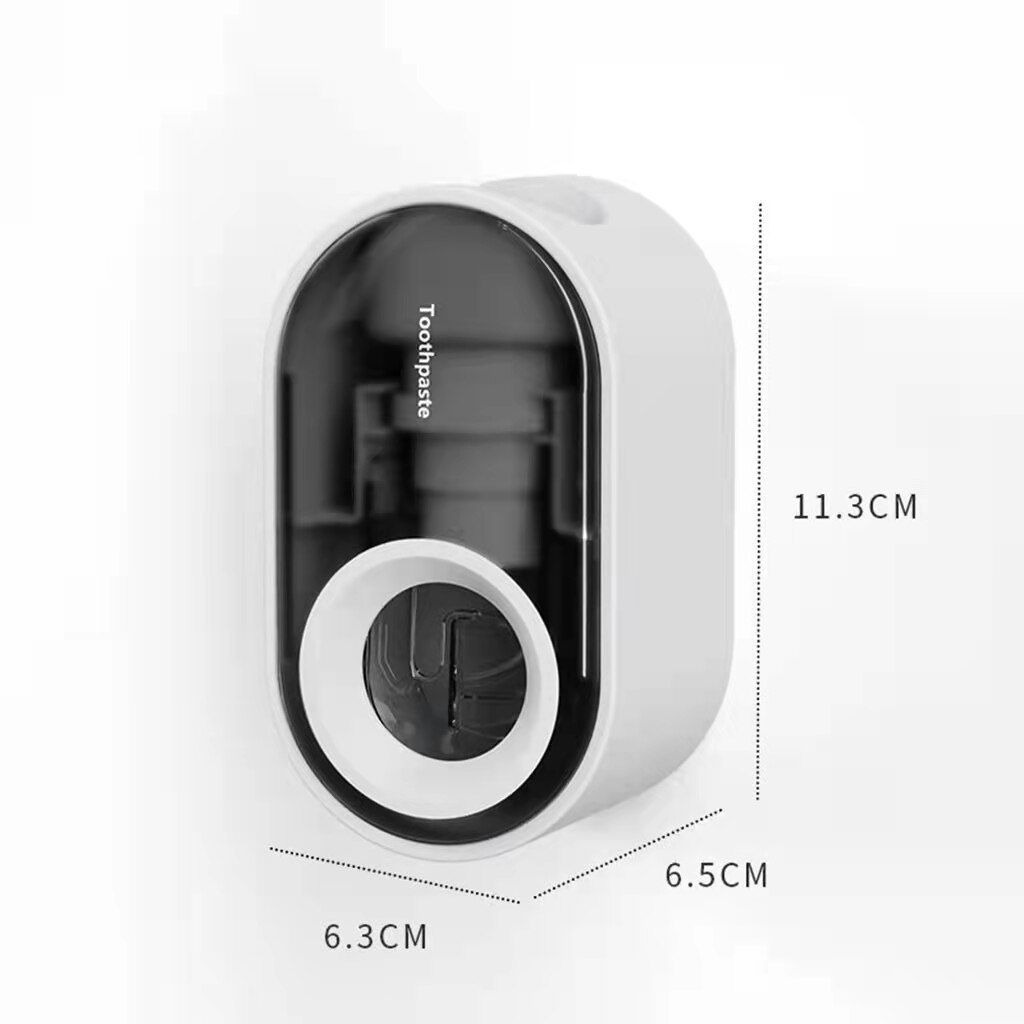 Automatic Toothpaste Squeezer Toothpaste Dispenser Lazy Wall Mounted Squeezer Toothpaste Holder Bathroom Accessories: B White