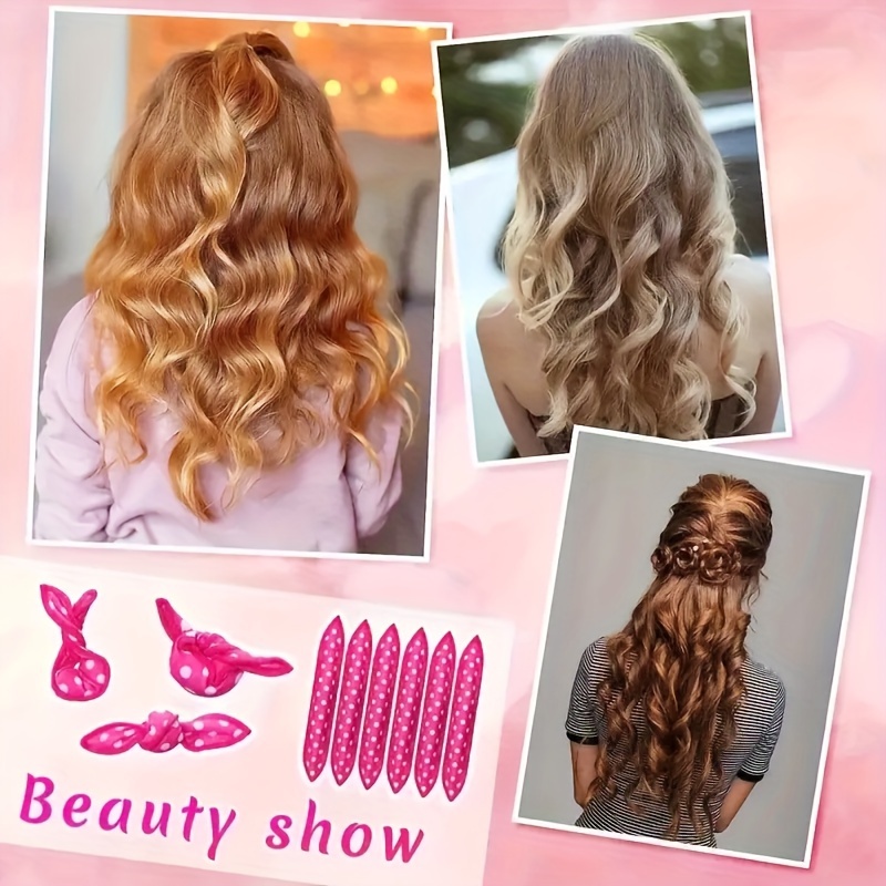 Bigodini flessibili senza calore: schiuma per il sonno notturno Rulli per capelli per dormire durante la notte per donne-Rulli per acconciature in spugna fai-da-te