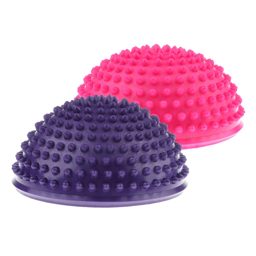 2Pcs Hedgehog Stile Equilibrio Baccelli, anti-slittamento Del Piede Sfere di Massaggio per Ginnastica Yoga Pilates Ginnastica Esercizio-Rosa &amp; Viola