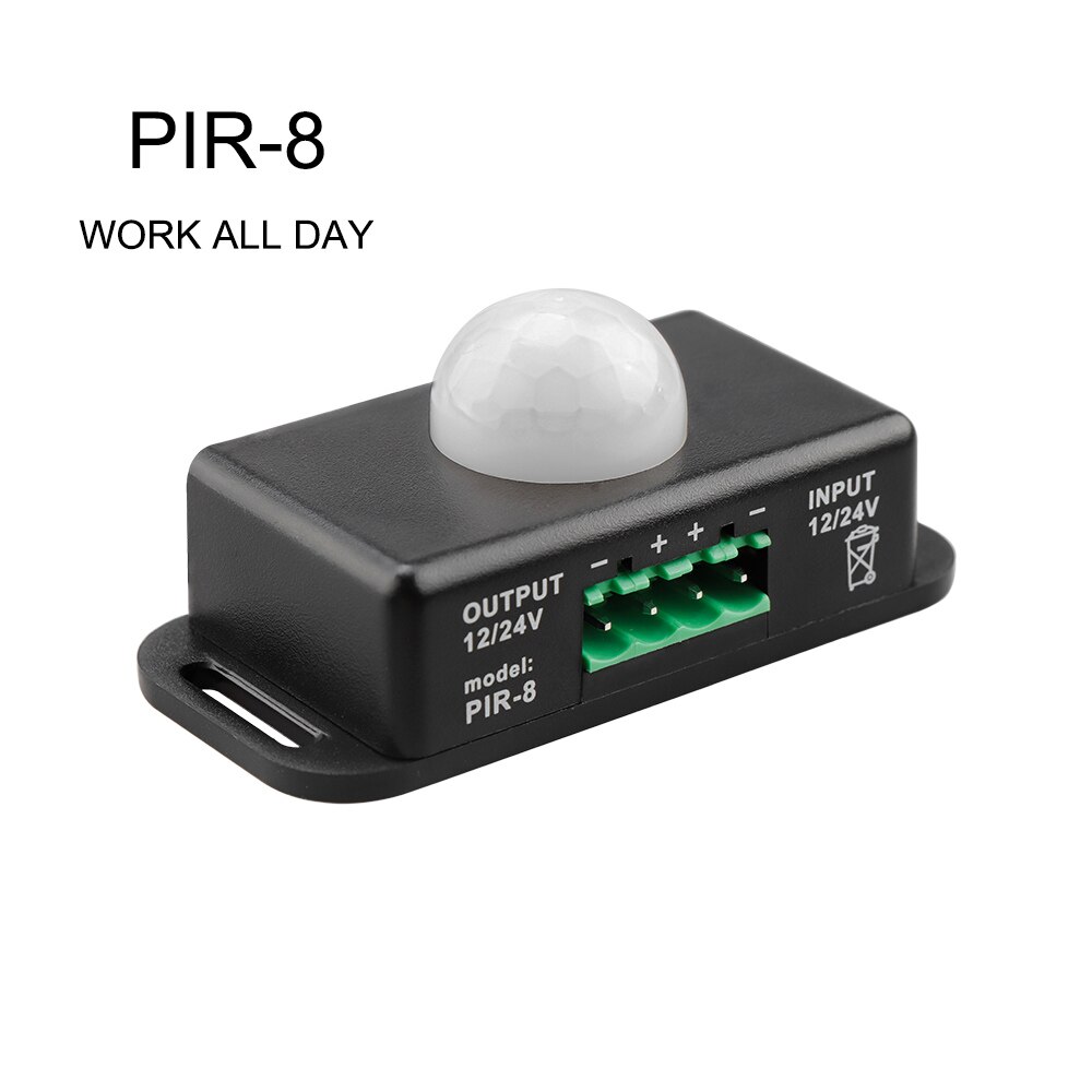 Pir Motion Sensor Light Switch Auto On Off Voor Led Strip Licht Sensor Controller DC12V DC5 ~ 24V: PIR8