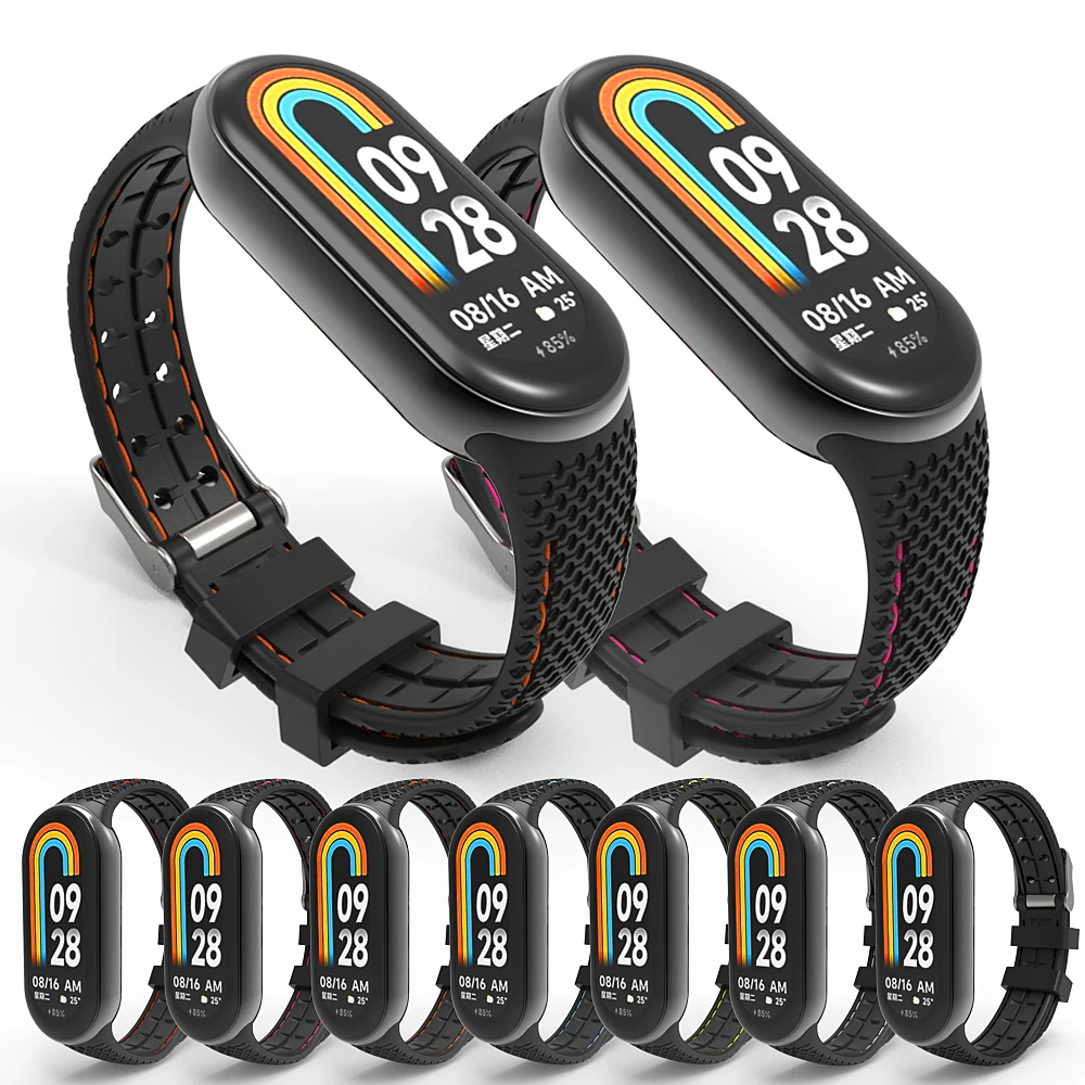 Siliconen band voor Mi Band 8 9-armband Rubberen horlogeband Vervanging Smartwatch Pols Correa voor Xiaomi Mi Band 8-band