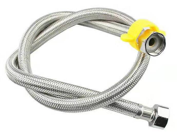 G1/2(4 ′) interface 304 Roestvrij Staaldraad Single-Head Gevlochten Buis Gootsteen Aanrecht Warme En Koude Kraan Inlaat Slang: single cold