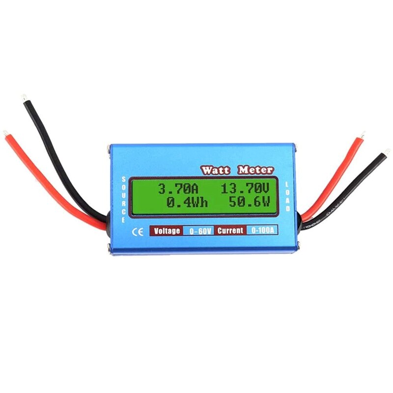 Hm Power Meter Digitale Monitor Lcd Power Meter 60V / 100A Dc Ampèremeter Solar Power Analyzer Model Power Meter