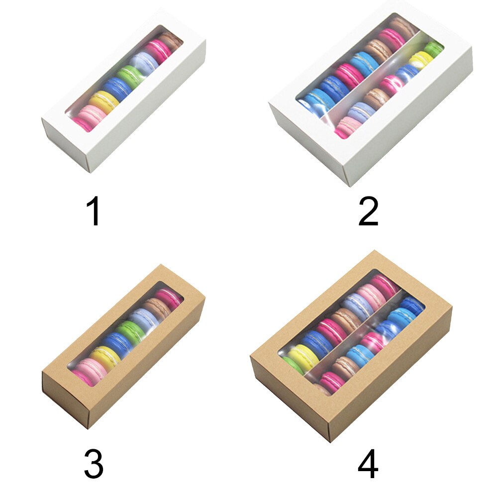 25pcs Packaging Box Mini Cupcakes Storage Case Wedding Bakery Party Multi-Purpose Clear Window Wrapping For Macaron Durable