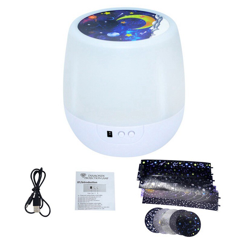 USB LED Sky Projector Star Moon Galaxy Night Light per bambini camera da letto per bambini Decor proiettore rotante Nursery Night Light