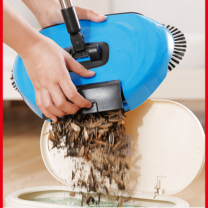 Stainless steel hand-push sweeper vacuum cleaner mop floor cleaner household kitchen carpet dust removal telescopic magic broom