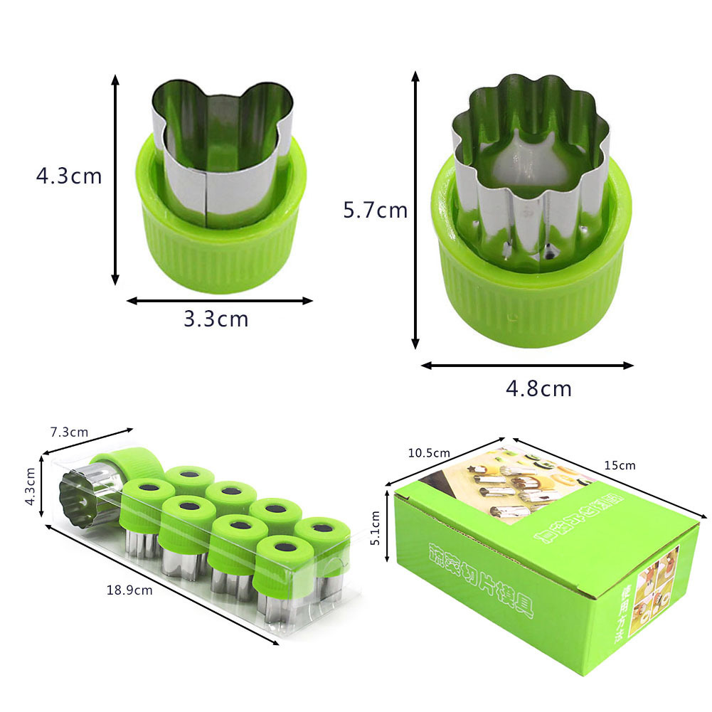 Vegetable And Fruit Cutting Die Cutter Shapes Set Cookie Mold Cartoon Animal Pattern Food Stencil Biscuit Mold