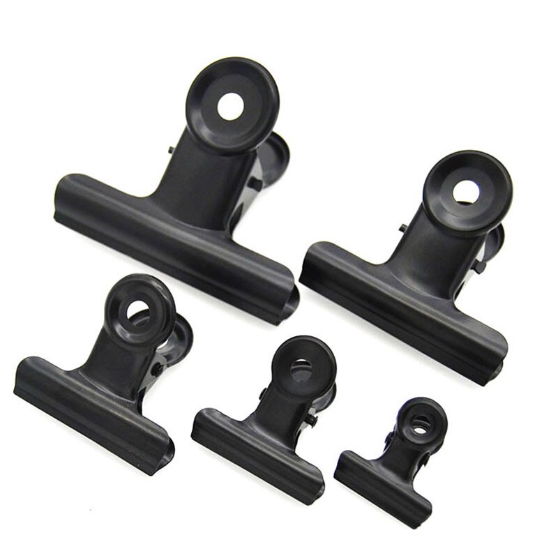 50 sztuk czarne metalowe klipsy biurowe artykuły biurowe domowe spinacze robić papieru mocowanie mała książka klip szkicowanie pokładzie szkicowanie klipy