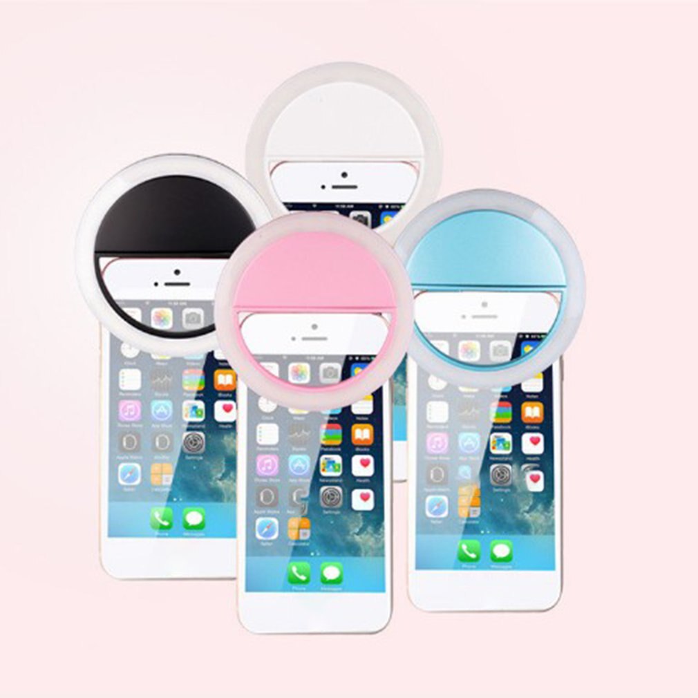 R2 do telefone móvel clipe de luz redonda selfie luz de preenchimento de carregamento usb selfie anel portátil led flash automático selfie luz de preenchimento