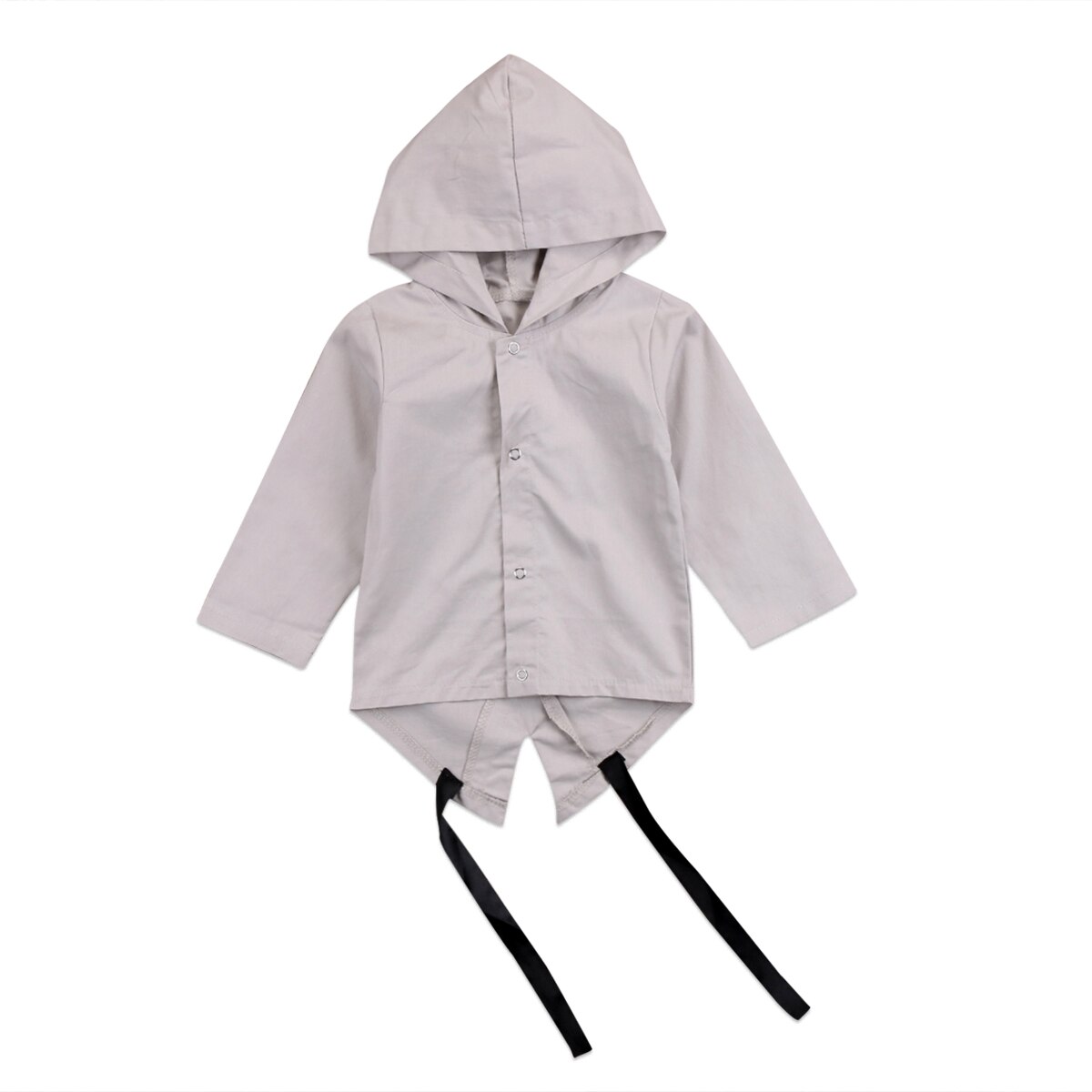 Nyfødt baby dreng kid top windbreaker hætteklædte outwear frakke jakke overfrakke tøj: Grå / 18m