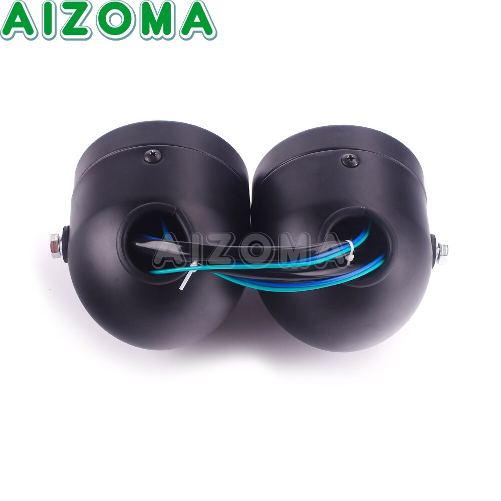 LED Double Dual Lamp Headlight Street Motorcycle Hi/Lo Beam Light W/ Bracket For Harley Touring Softail Dyna Fat Boy FXS FLST