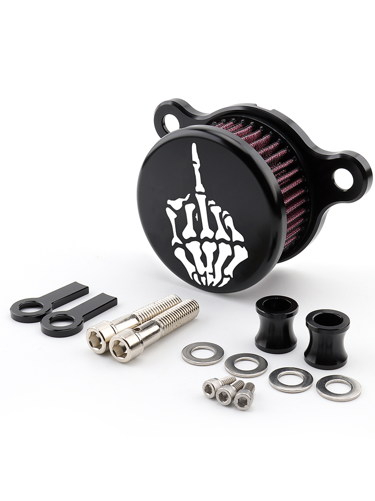 Système d'admission de filtre à Air de crâne de moto pour Harley Sportster XL883 XL1200 Iron 883 quarante-Eghit soixante-deux Nightster: Orange