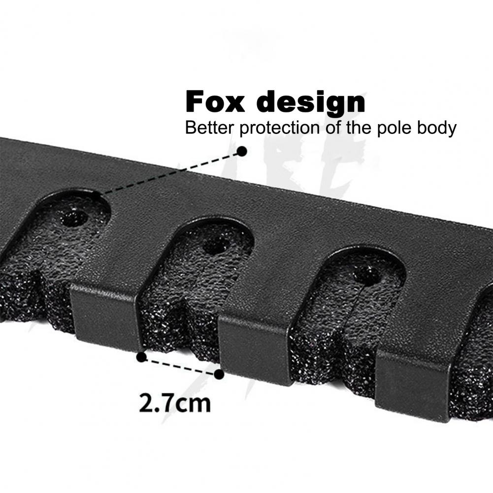 Black Wall-mounted vertical fishing rod rack Lu Ya rod storage Dip net hand pole collection rack outdoor Fishing accessories