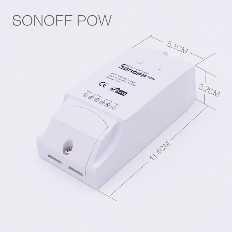 SONOFF TH10 / TH16 RF Basic Pow Dual, Wifi inteligente interruptor inteligente WiFi en casa módulo inalámbrico automatización, trabajar con Alexa Google: POW R2