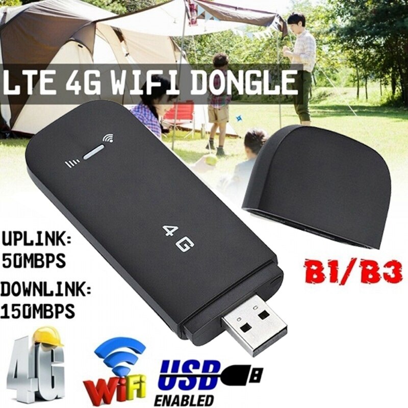 4G Lte Usb Modem Netwerk Adapter Draadloze Usb 150Mbps Netwerkkaart Met Wifi Hotspot Sim Card: Default Title