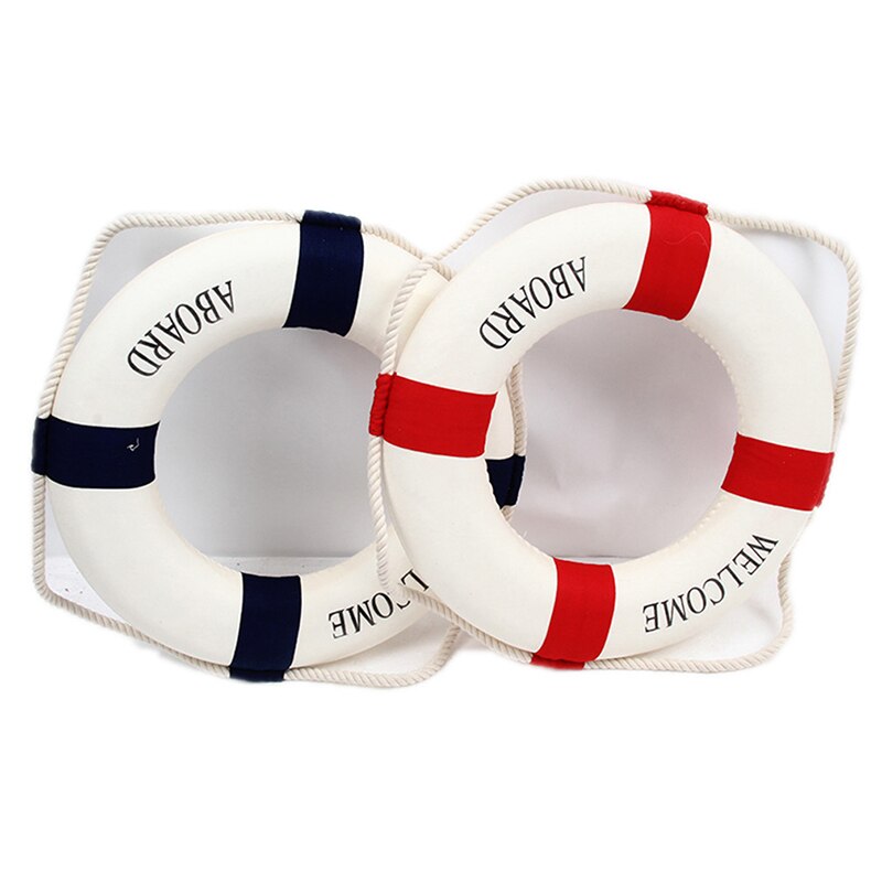 Wall Ornament Life Buoy Foam Aboard Nautical Life Lifebuoy Ring Boat Wall Hanging Mediterranean Style Home Decoration