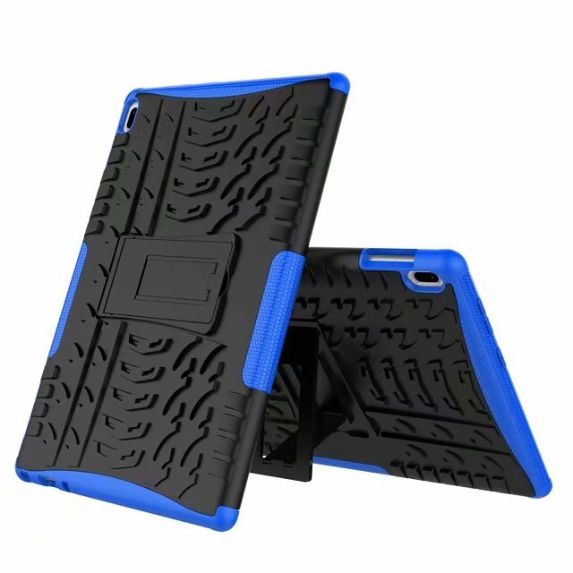 Silicone Case For Lenovo Tab4 Tab 4 10 X304L X304F X304N Hard PC Shockproof stand Cover Funda Tablet Hyun Stand Shell + pen: dark blue