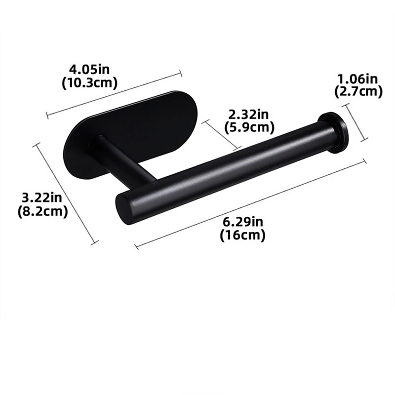 Selvklebende toalettrullholder til papirhåndkle, organizer, hullfri veggmontering, oppbevaring til kjøkken og bad, uten boring, papirdispenser: Rød