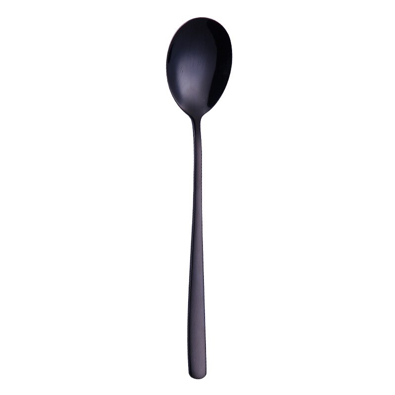 Thuis Rvs Regenboog Lange Steel Vork Klassieke Ijs Scoop Dessert Fruit Vork Thee Koffie Mengen Lepel Servies: 3