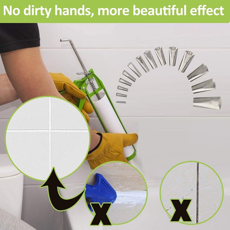 thumbnail interactive-video image 1 of HARFINGTON 24 Pcs Caulking Nozzles Durable Plastic Reusable Caulk 1 of 13