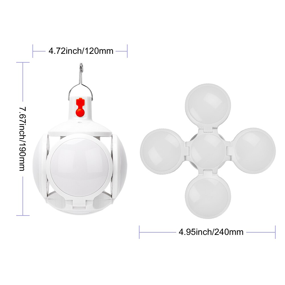 Waterproof UFO Foldable Light 5 Modes Rechargeable LED Camping Lantern Tent Light Portable Emergency Light For Camping Garden