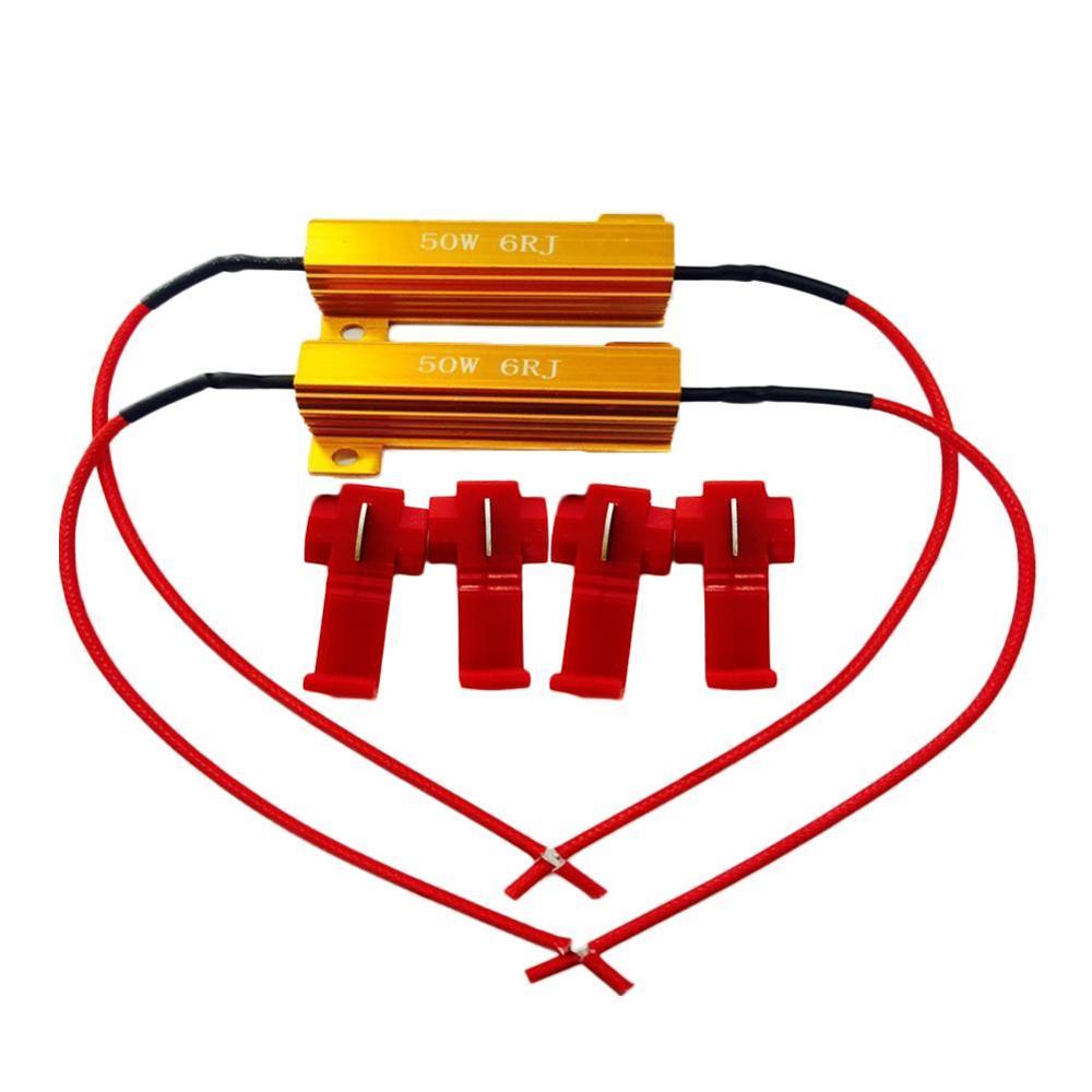 2 uds H7 50W 6Ω coche LED resistencia de carga controlador advertencia decodificador de cancelador luz Error libre 12V toda la serie de resistencia: red