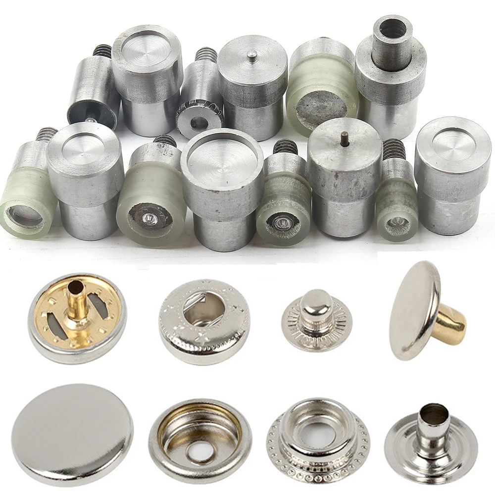 Pressa a mano piccola da tavolo multifunzionale o fustelle in metallo per bottoni automatici per borse per abbigliamento in pelle, jeans, accessori per cucire