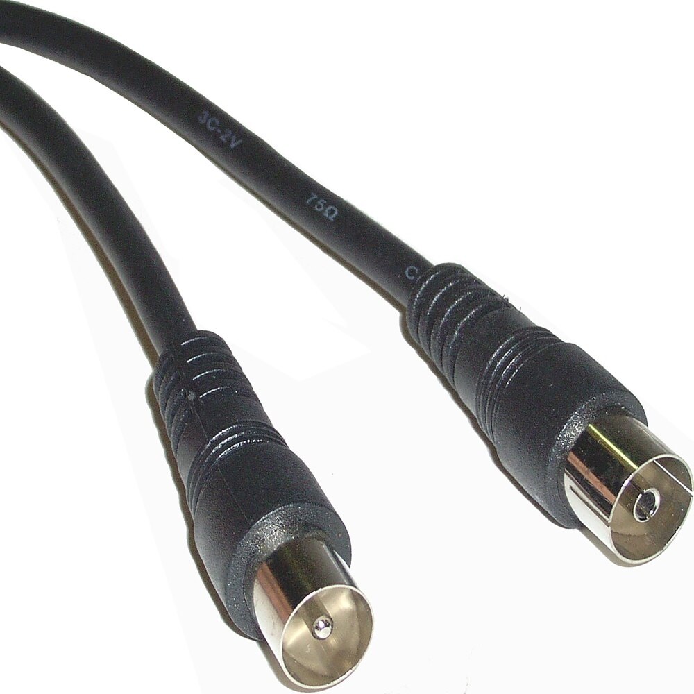 Câble Antenne Meliconi 75 Ohm - 2 M - Fiche 90° - Pour TV LED/slim