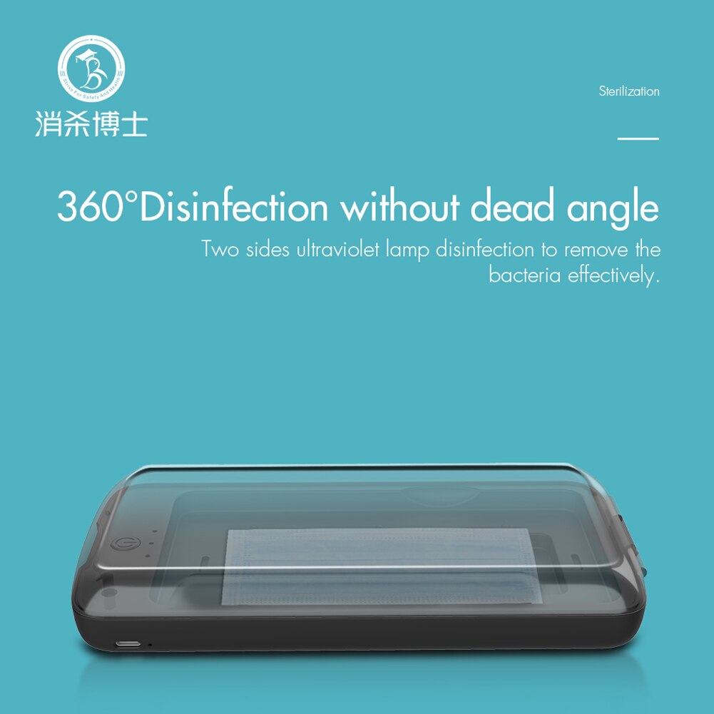X4 UV Mobile Phone Sanitizer Wireless Charger Portable UV Light Sterilizer Phones Cleaner Personal Mask Sanitizer Disinfection