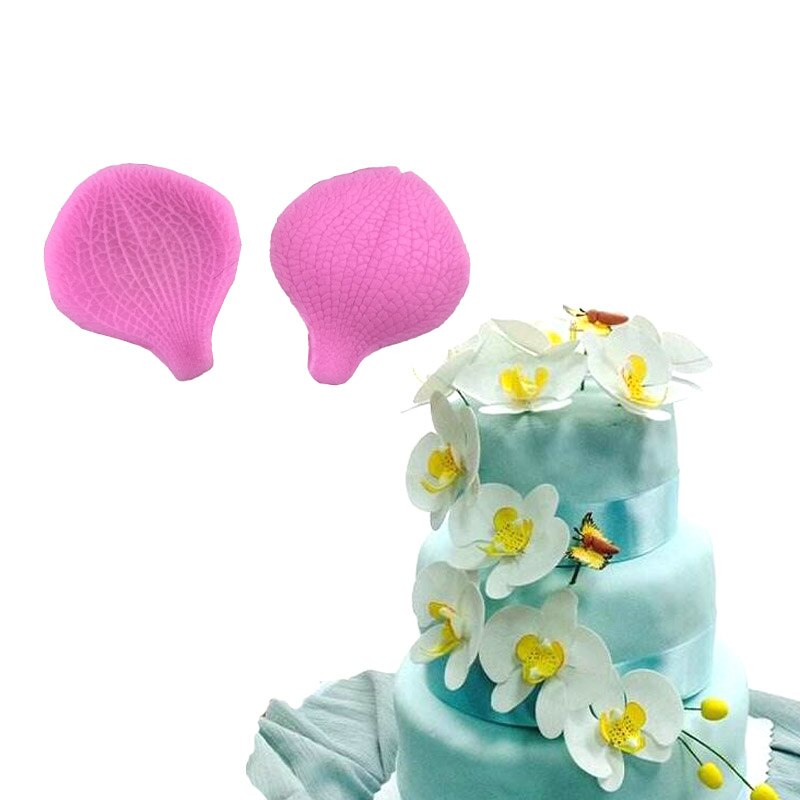 Molde de silicona para fondant de hojas, decoración de boda para cocinar flores en 3D, moldes para manualidades de azúcar, molde para pasteles DIY de hojas: Chocolate