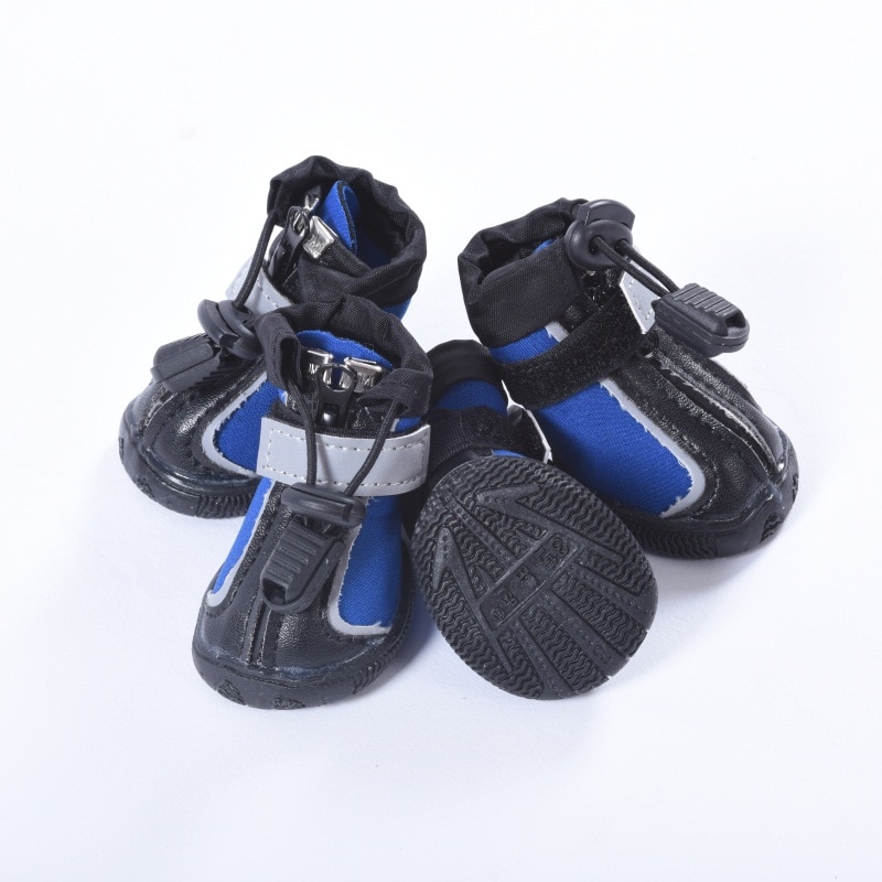 Winter Shoes For Dog Pet Waterproof Dog Boots Leather Snow RainNonslip Pet Shoes Outdoor Nonslip Paw Protector