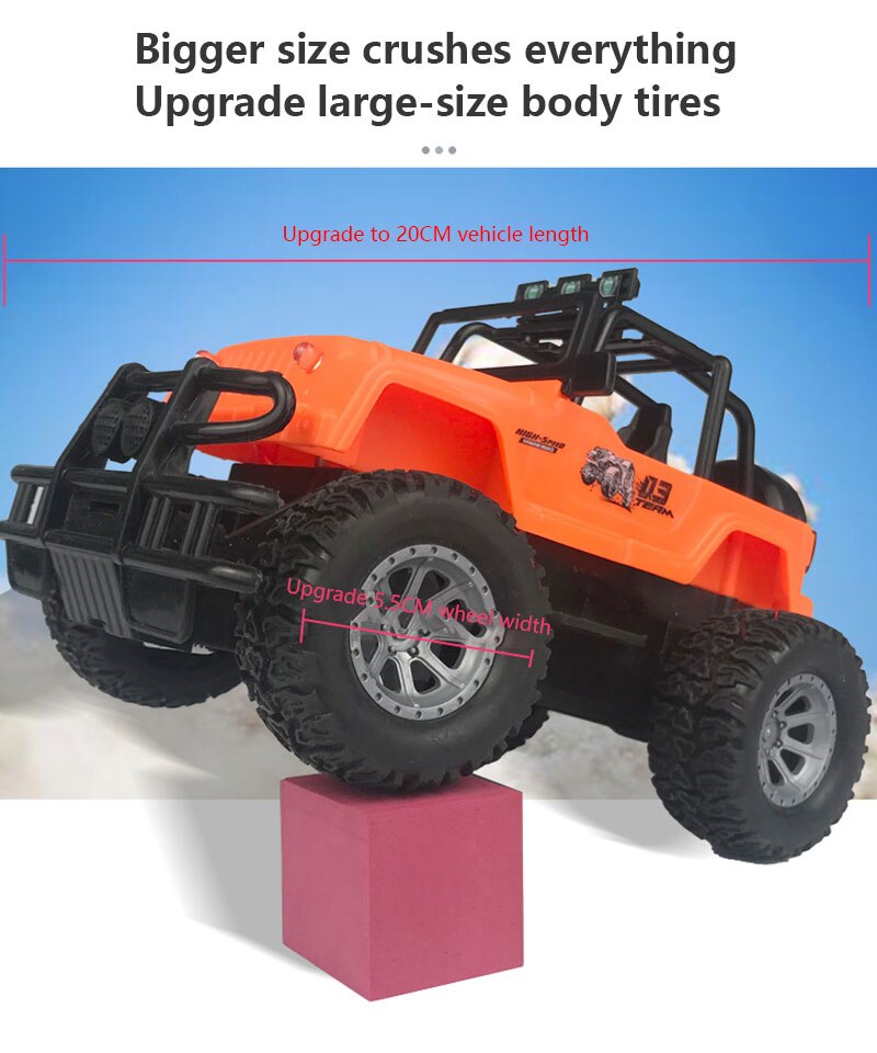 Four-way Remote Control Wrangler 1:20 With Light Remote Control Off-road Vehicle 2.4GHz Climbing Vehicle Toy Car
