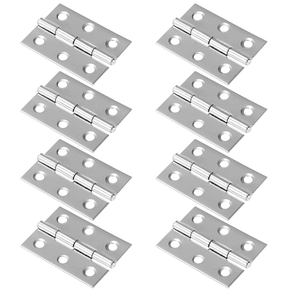 WINOMO 10pcs Stainless Steel Window Cupboard Hinges Connectors (Silver): Default Title