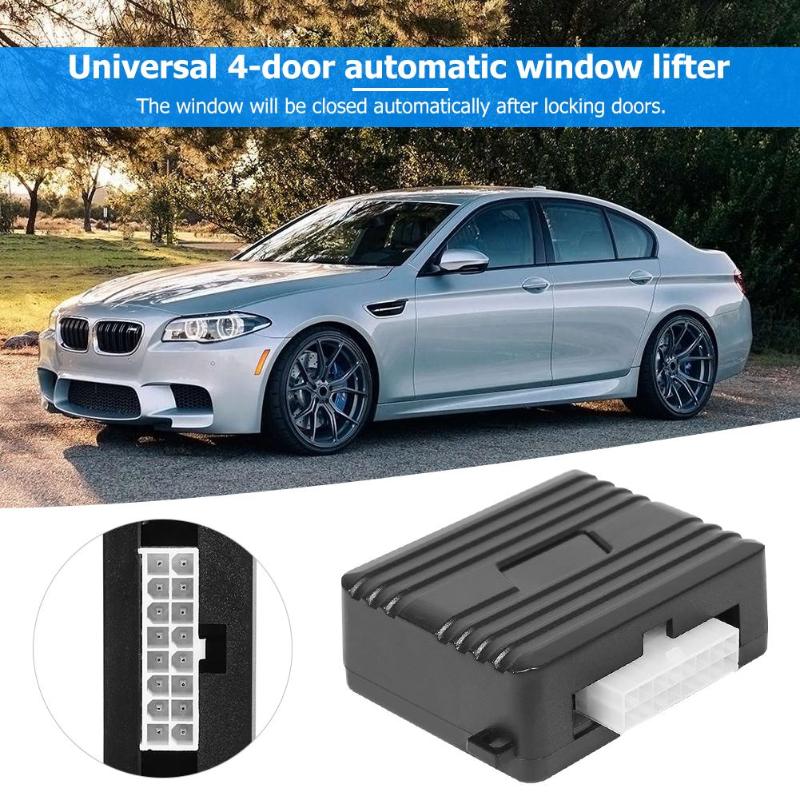 12v auto bil universelle vindusglasslukker sikkerhetskraft elektrisk bilvindu regulator ruller opp nærmere for 4 dører