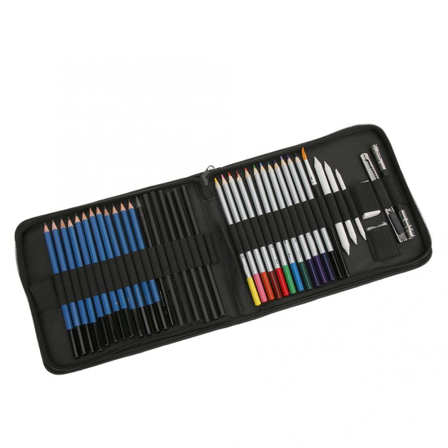 41pcs Sketching Pencil Artist Drawing Wood Pencils Kit for Art Students School Supplies Sketching Set