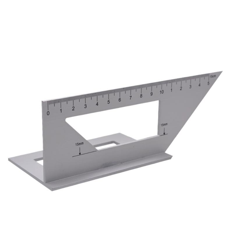Medidor de Regla De Ángulo Recto de 45/90 grados, inglete de , regla triangular, medición de herramienta de carpintería