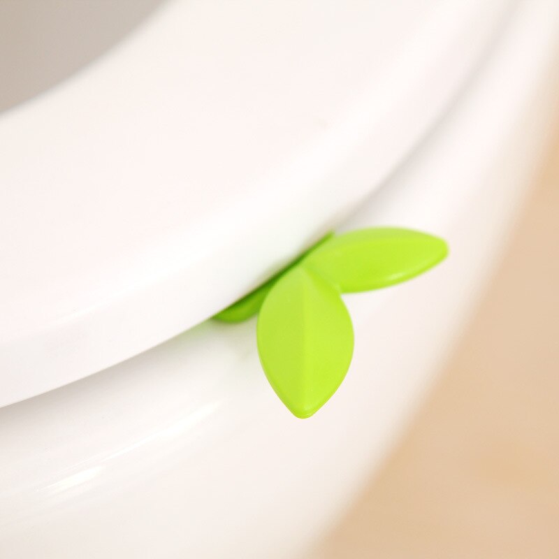 2 pcs/set Toilet Seat Lifter Toilet Lid Handle ABS Anti-dirty Paste Natural Leaves Type Cover Flipper for Bathroom