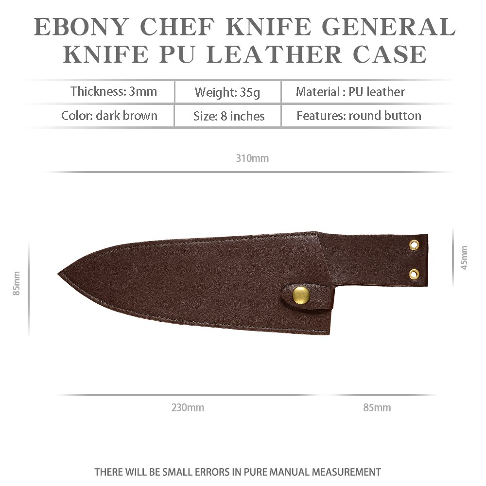 MYVI nóż szefa kuchni płaszcza PU skórzane noże straż Obudowa ochronne ostrze noża obejmuje narzędzie robić gotowania dla 6.5 7.5 8 cal nóż: styl C